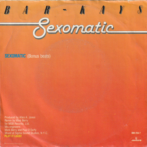 Bar-Kays : Sexomatic (7", Single)