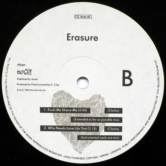 Erasure : Who Needs Love Like That (12", Single)