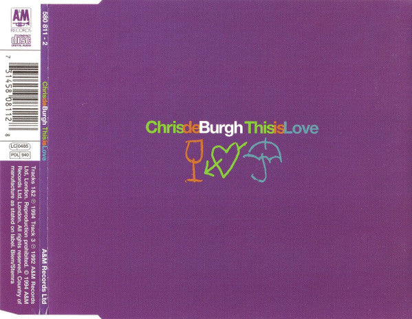 Chris de Burgh : This Is Love (CD, Single)