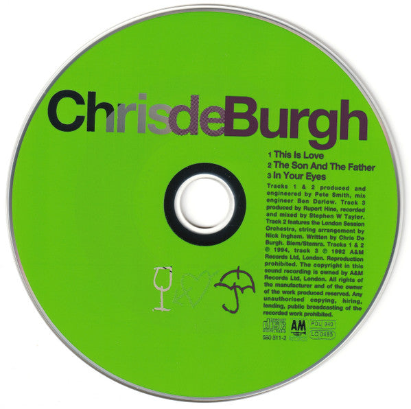 Chris de Burgh : This Is Love (CD, Single)
