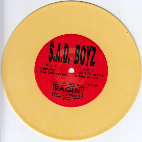 S.A.D. Boyz : Mama's Boy (7", Ltd, Num, Blu)