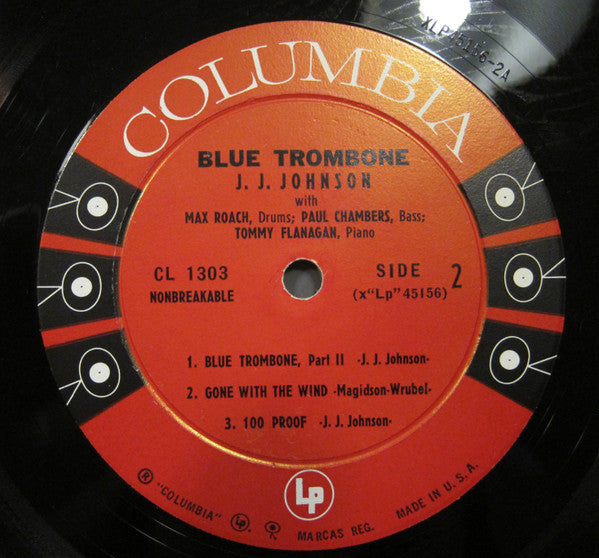 J.J. Johnson : Blue Trombone (LP, Album, Mono)