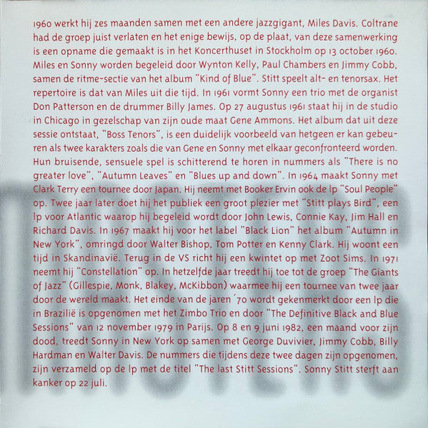 Sonny Stitt : Jazz Masters - Sonny Stitt (CD, Comp)