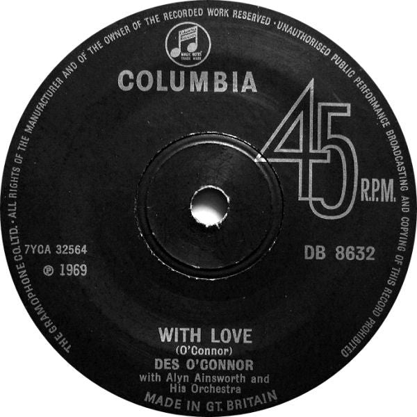 Des O'Connor : Loneliness (Non Sono Maddalena) (7", Single, Sol)