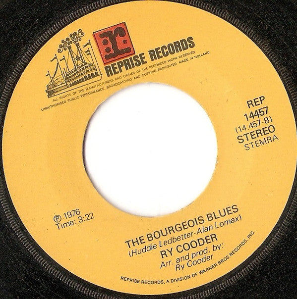 Ry Cooder : He'll Have To Go (7")