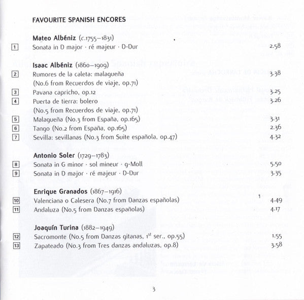 Alicia De Larrocha : Favourite Spanish Encores (CD, RE, RM)