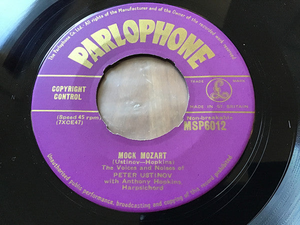 Peter Ustinov : Mock Mozart / Phoney Folk-Lore (7", Gol)