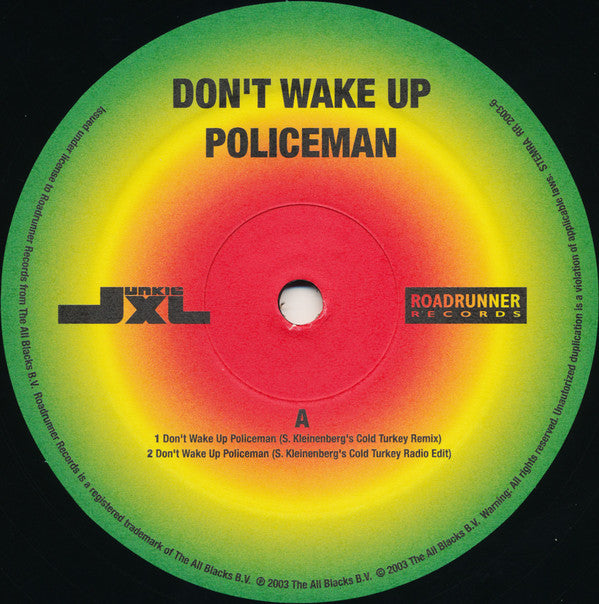 Junkie XL Featuring Peter Tosh & Friends : Don't Wake Up Policeman (12")