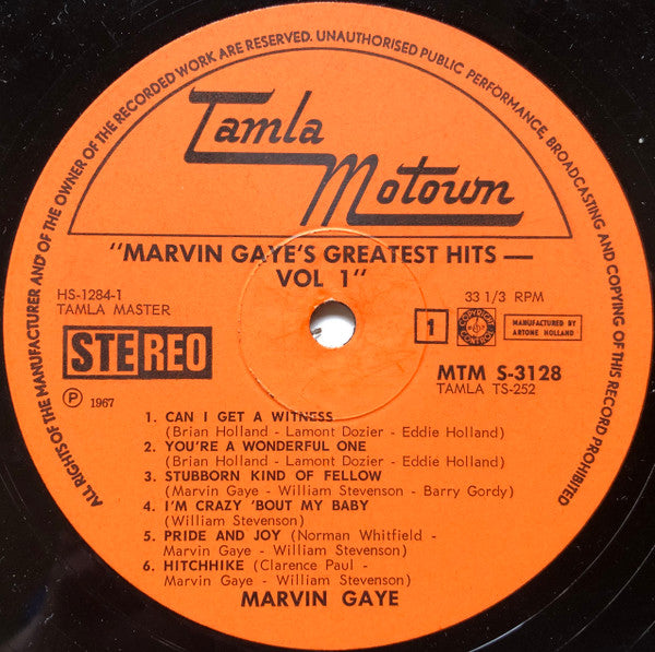 Marvin Gaye : Greatest Hits - Vol.1 (LP, Comp, Fli)