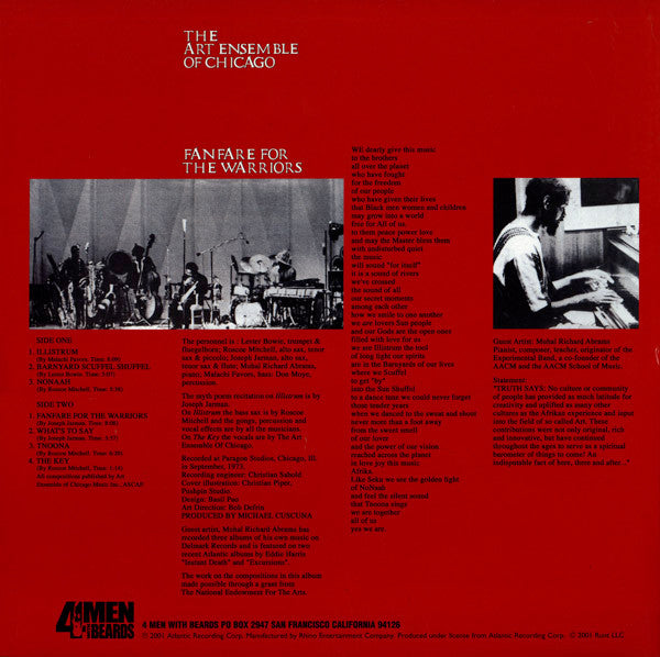 The Art Ensemble Of Chicago : Fanfare For The Warriors (LP, Album, RE, RM, 180)