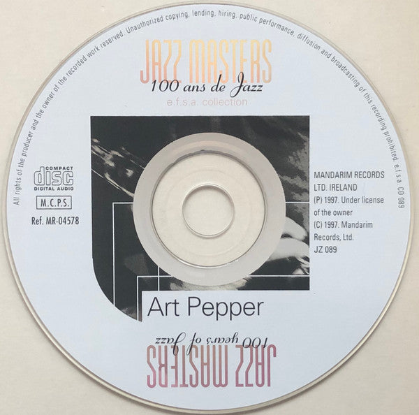 Art Pepper : Jazz Masters (CD, Comp)
