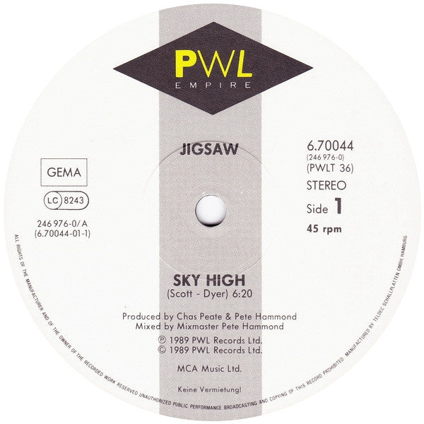 Jigsaw (3) : Skyhigh (12")