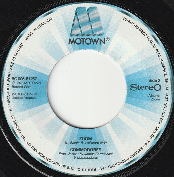 Commodores : Flying High (7")