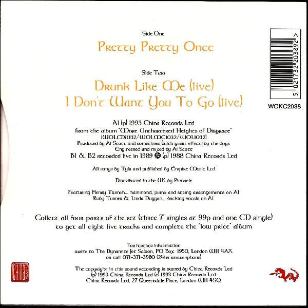 The Dogs D'Amour : Pretty Pretty Once (7", Single, Ltd)