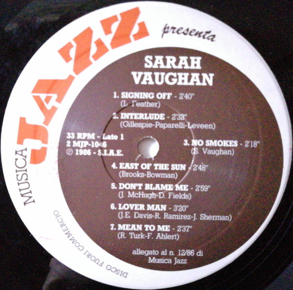 Sarah Vaughan : Sarah Vaughan (LP, Comp)