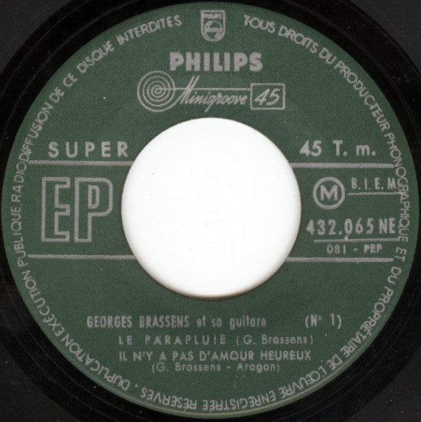 Georges Brassens : 1 (7", EP, RE)