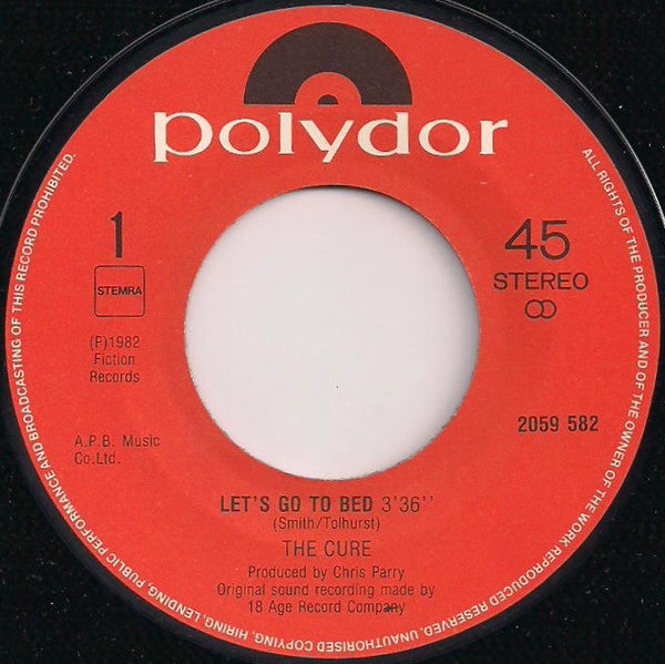 The Cure : Let's Go To Bed (7", Single)