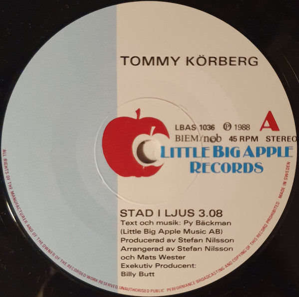 Tommy Körberg : Stad I Ljus (7", Single)