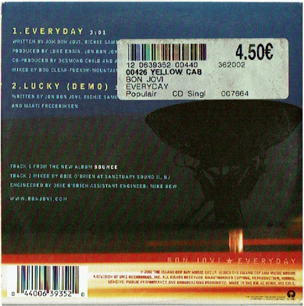 Bon Jovi : Everyday (CD, Single, Car)
