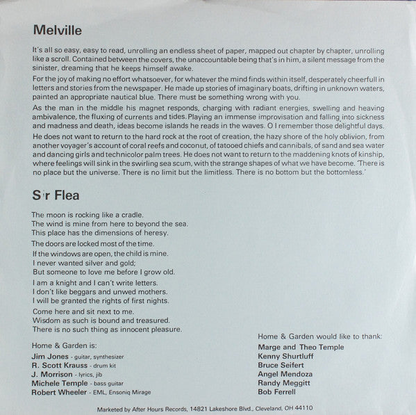 Home And Garden : Melville (7")