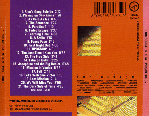 Eric Serra : Nikita (Bande Originale Du Film De Luc Besson) (CD, Album)