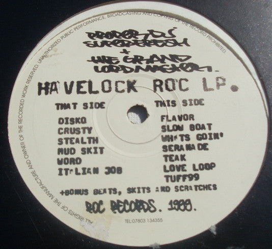 DJ Proper + The Grand Lordmaster : Havelock ROC LP (LP)