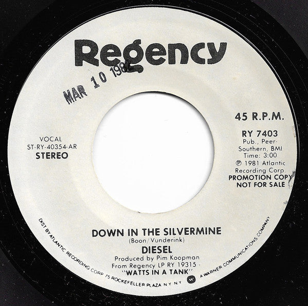 Diesel (5) : Down In The Silvermine (7", Single, Mono, Promo, AR )