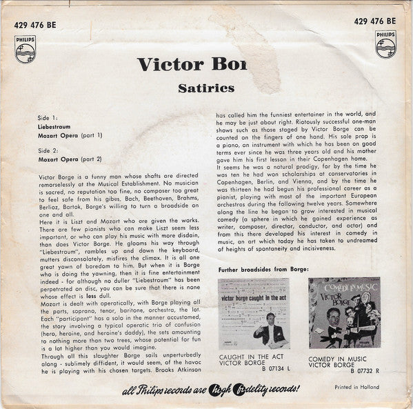 Victor Borge (2) : Satirics (7", EP)