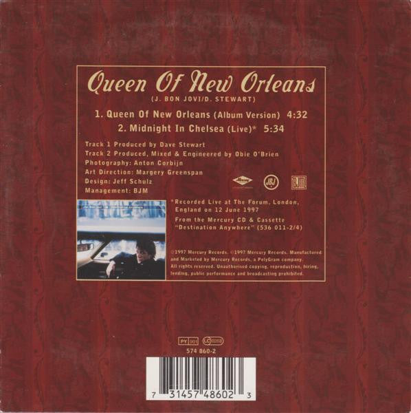 Jon Bon Jovi : Queen Of New Orleans (CD, Single)