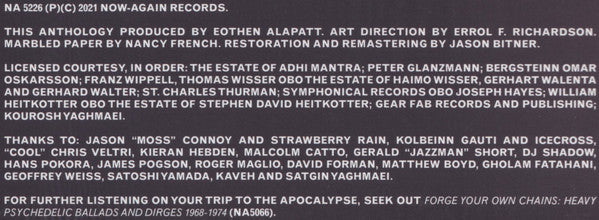 Various : Tickets For Doomsday: Heavy Psychedelic Funk And Soul (Ballads And Dirges 1970-1975) (LP, RSD, Comp)