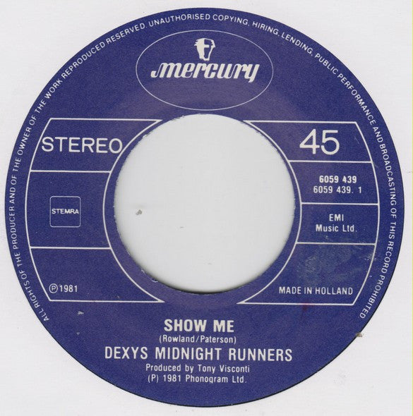 Dexys Midnight Runners : Show Me (7", Single)