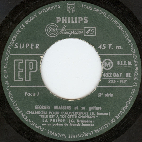 Georges Brassens : 3 (7", EP, M/Print, RE)