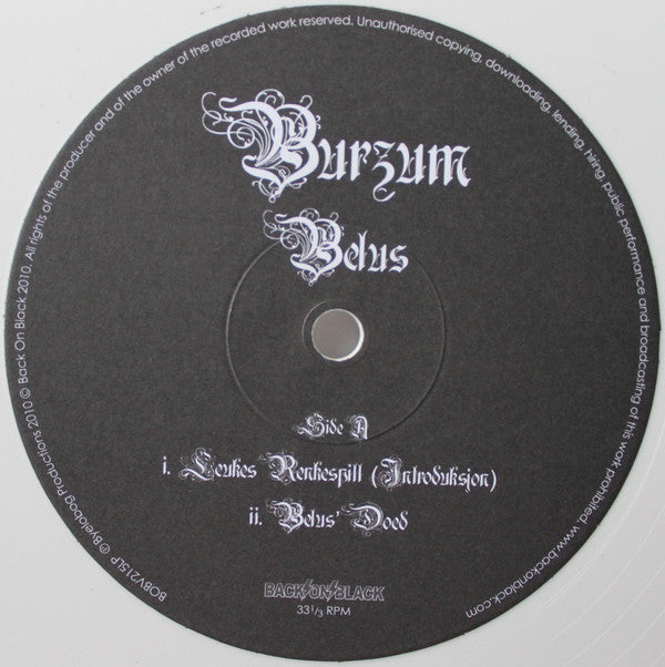 Burzum : Belus (2xLP, Album, Ltd, Whi)