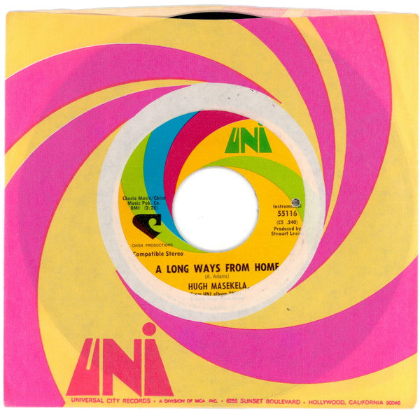Hugh Masekela : A Long Ways From Home (7", Single, Mono)