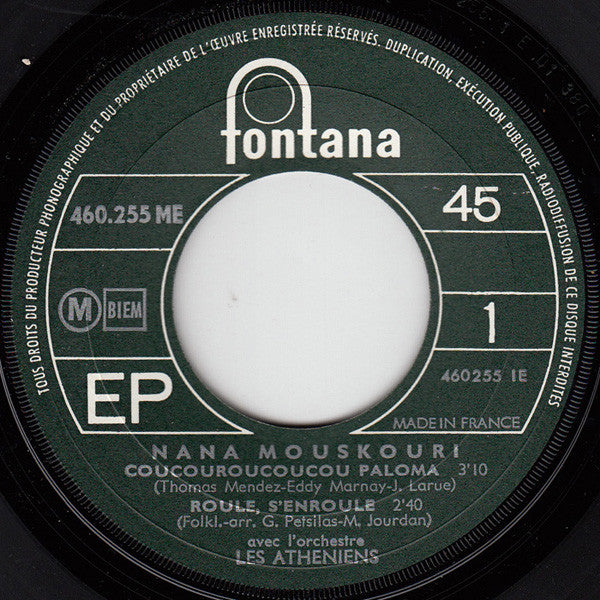 Nana Mouskouri : Coucouroucoucou Paloma (7", EP)