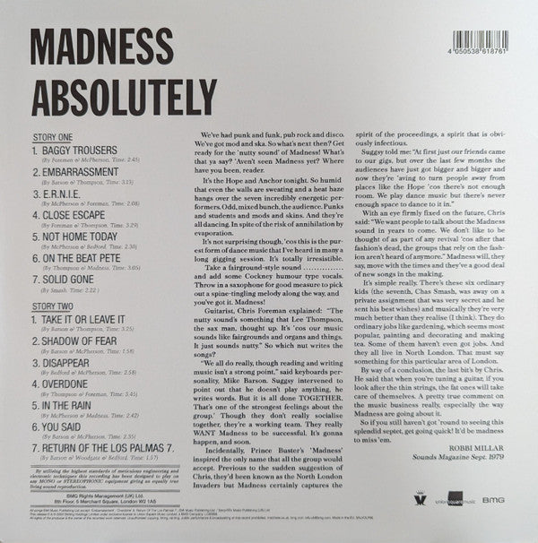 Madness : Absolutely  (LP, Album, Ltd, RE, RM, Yel)