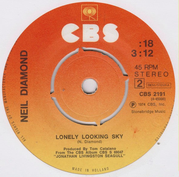 Neil Diamond : Skybird (7", Single)