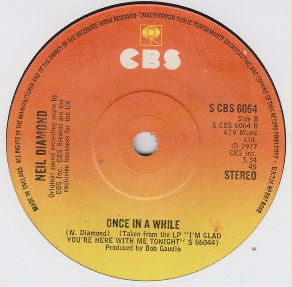 Neil Diamond : God Only Knows (7", Single)