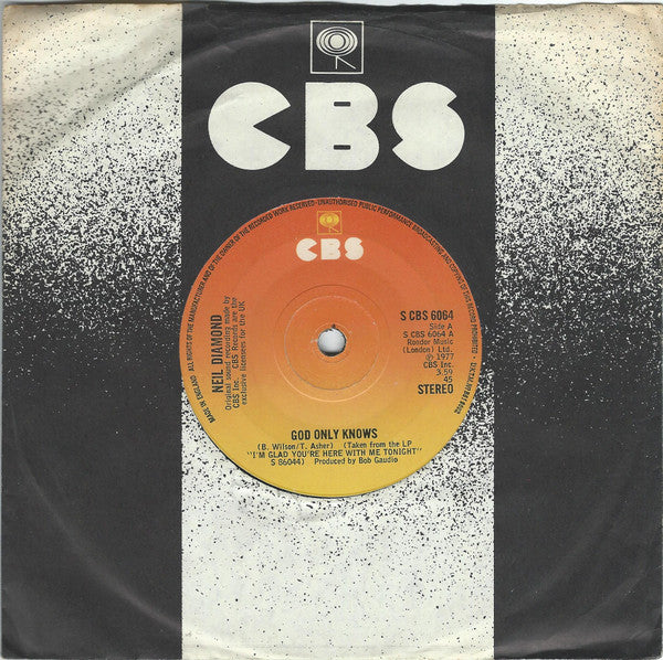 Neil Diamond : God Only Knows (7", Single)