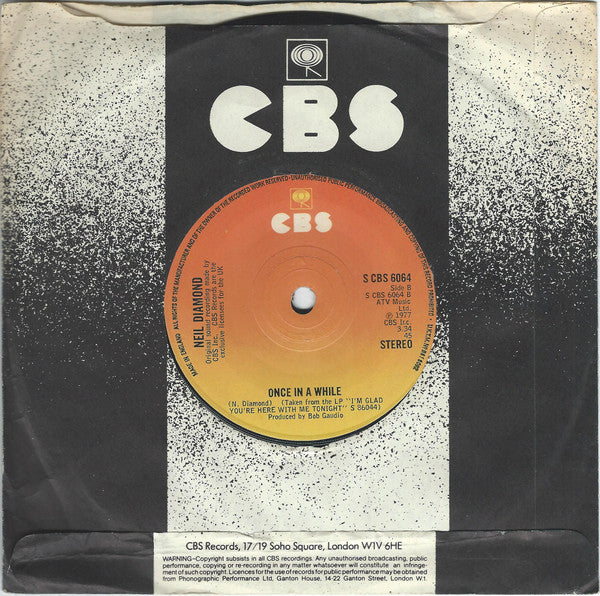 Neil Diamond : God Only Knows (7", Single)