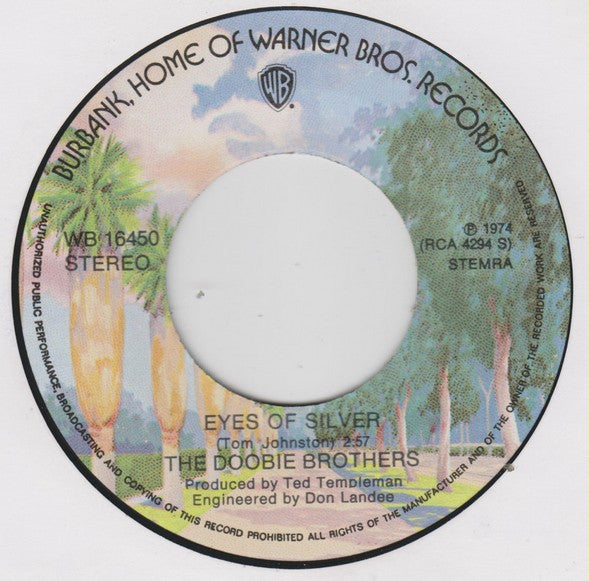 The Doobie Brothers : Eyes Of Silver (7", Single)