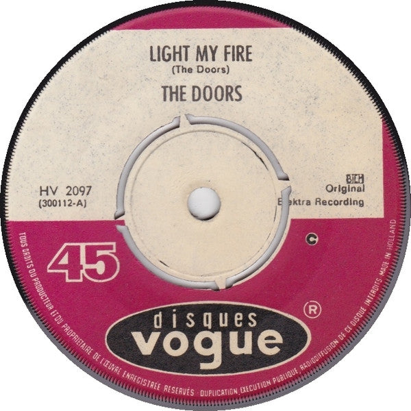 The Doors : Light My Fire (7", Single)