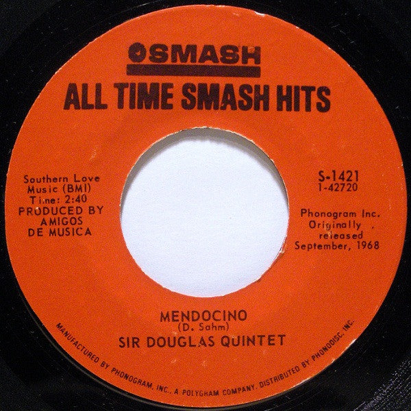 Swingin' Medallions / Sir Douglas Quintet : Double Shot (Of My Baby's Love) / Mendocino (7", Styrene)