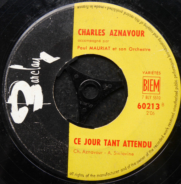 Charles Aznavour : Les Deux Guitares (7", Single)
