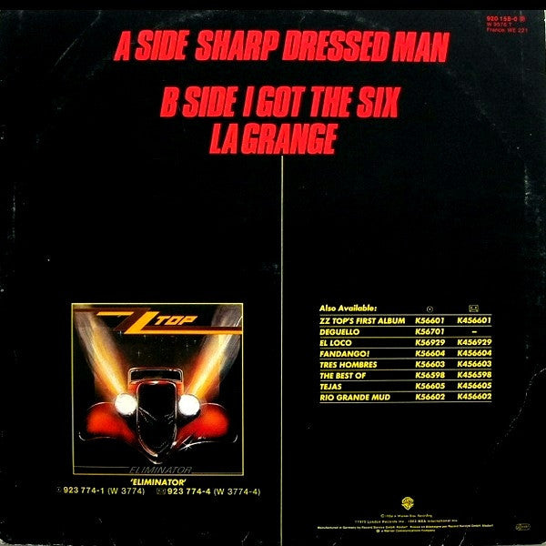 ZZ Top : Sharp Dressed Man (12", Maxi)