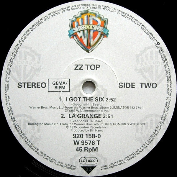 ZZ Top : Sharp Dressed Man (12", Maxi)