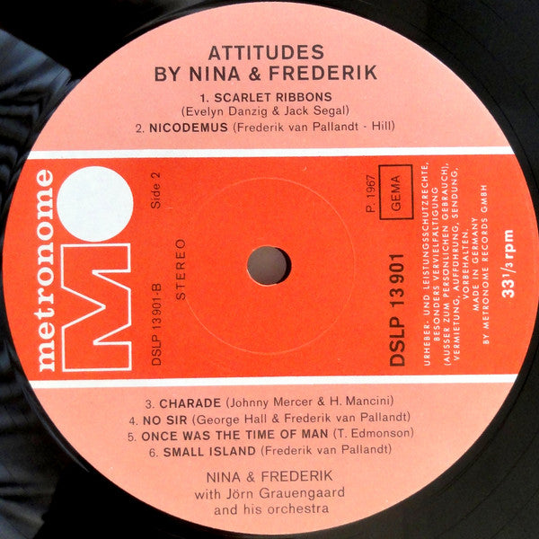 Nina & Frederik, Jørn Grauengaards Orkester : Attitudes (LP, Album)