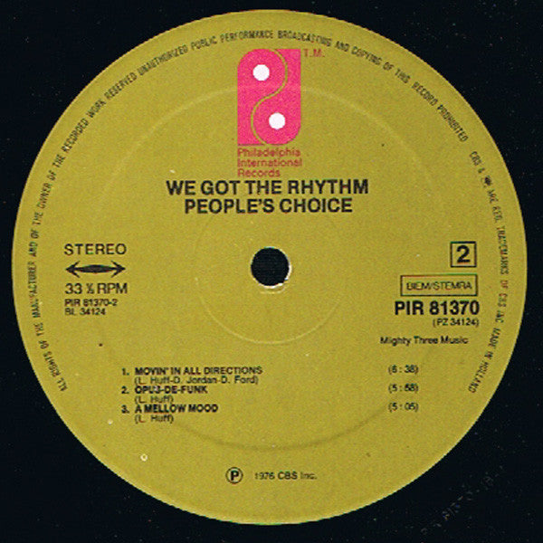 People's Choice : We Got The Rhythm (LP, Album)