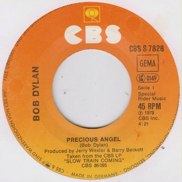 Bob Dylan : Precious Angel (7", Single)