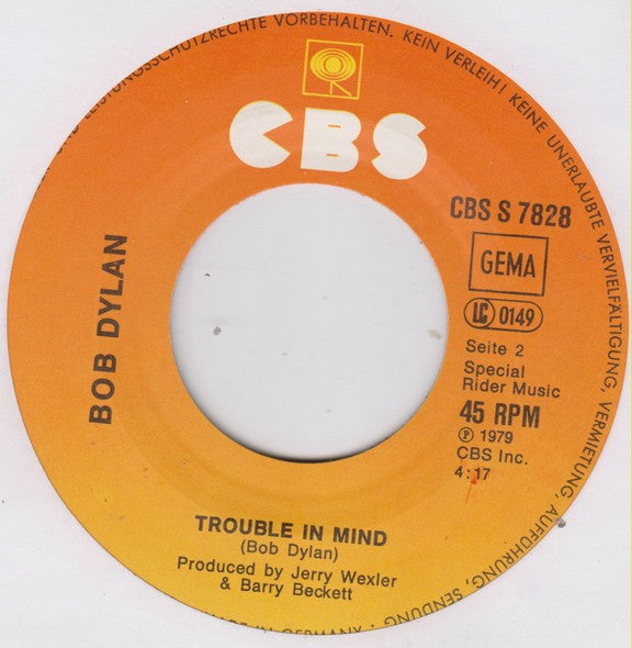 Bob Dylan : Precious Angel (7", Single)